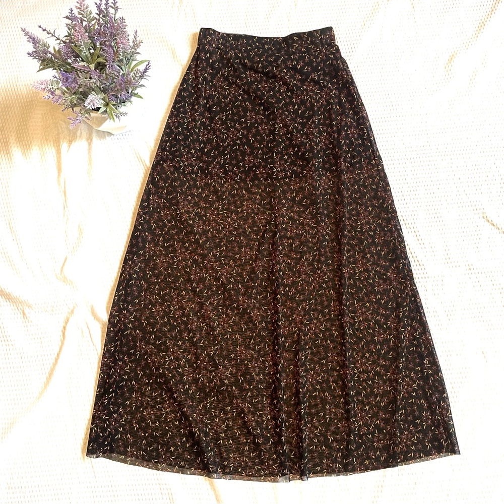 Free People Black Floral Maxi Shirt - Picture 2 of 7